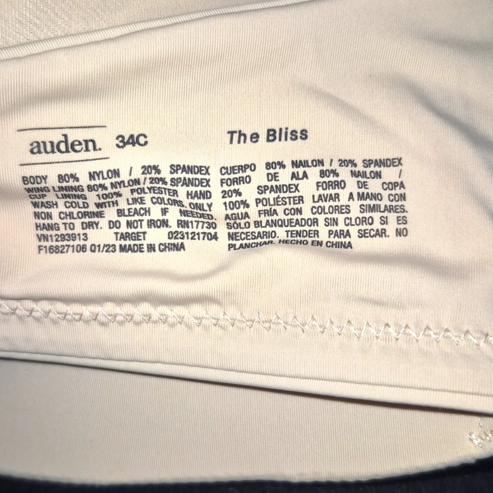 34C Auden The Bliss‎ Wirefree Wireless Bra Beige